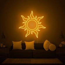 Biz Bu İşin Keyif Kısmındayız Güneş Figürlü Dekoratif Neon Tabela