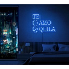 Biz Bu İşin Keyif Kısmındayız Te:amo/quıla Yazılı ve Şekilli Neon Tabela