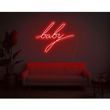 Biz Bu İşin Keyif Kısmındayız Baby Yazılı Neon Tabela