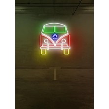 Biz Bu İşin Keyif Kısmındayız Minibüs Figürlü Neon Tabela