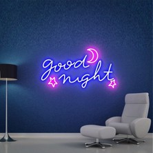 Biz Bu İşin Keyif Kısmındayız Good Nıght Yazılı ve Şekilli Neon Tabela