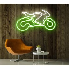 Biz Bu İşin Keyif Kısmındayız Rent A Carlara Özel Motor Figürlü Neon Tabela