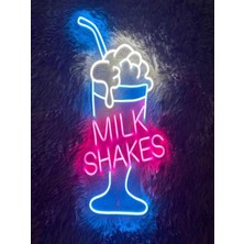 Biz Bu İşin Keyif Kısmındayız Mılk Shakes Yazılı Neon Tabela