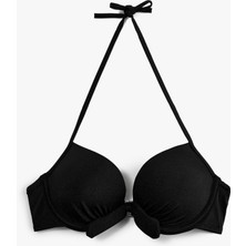 Koton Kalp Yaka Fiyonklu Push-Up Bikini Üstü
