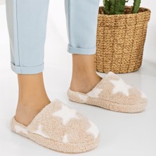 Waykon Yıldız Desen Peluş Ev Terliği