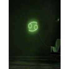 Biz Bu İşin Keyif Kısmındayız Yengeç Burcu Sembolü Pleksi Neon Tabela