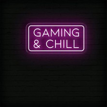 Biz Bu İşin Keyif Kısmındayız Gamıng & Chıll Yazılı Neon Tabela