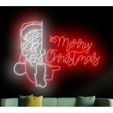 Biz Bu İşin Keyif Kısmındayız Merry Christmas Yazılı ve Şekilli Neon Tabela