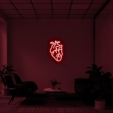Biz Bu İşin Keyif Kısmındayız Kalp Figürlü Neon Tabela