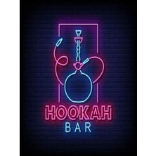 Biz Bu İşin Keyif Kısmındayız Hookah Bar Yazılı Neon Tabela