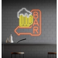 Biz Bu İşin Keyif Kısmındayız Bar Yazılı ve Şekilli Neon Tabela