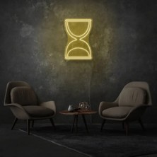 Biz Bu İşin Keyif Kısmındayız Kum Saati Figürlü Neon Tabela