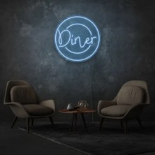 Biz Bu İşin Keyif Kısmındayız Restoranlara Özel Diner Yazılı Neon Tabela