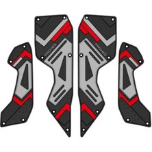 Alkan MB Yamaha Nmax 2024 Kauçuk Basamak Takımı 4 Parça Kırmızı Detaylı Model 708