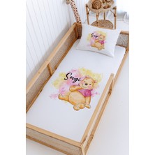Lilabio %100 Pamuk Isme Özel Montessori Yatak Pike Seti 100X200 Pooh