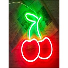 Biz Bu İşin Keyif Kısmındayız Kirazlı Neon Pleksi Tabela