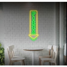Biz Bu İşin Keyif Kısmındayız Pizza Yazılı Neon Tabela