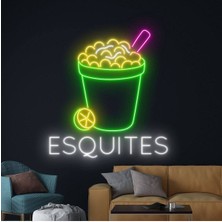 Biz Bu İşin Keyif Kısmındayız Esquıtes Yazılı ve Şekilli Neon Tabela
