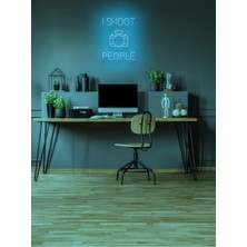 Biz Bu İşin Keyif Kısmındayız I Shoot People Yazılı ve Şekilli Neon Tabela