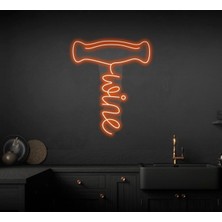 Biz Bu İşin Keyif Kısmındayız Wine Yazılı ve Şekilli Neon Tabela