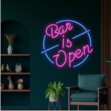 Biz Bu İşin Keyif Kısmındayız Bar Is Open Yazılı Neon Tabela