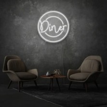 Biz Bu İşin Keyif Kısmındayız Restoranlara Özel Diner Yazılı Neon Tabela