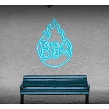 Biz Bu İşin Keyif Kısmındayız Bbq Yazılı ve Şekilli Neon Tabela