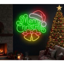Biz Bu İşin Keyif Kısmındayız Merry Christmas Yazılı Yılbaşı Temalı Neon Tabela