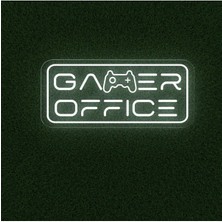 Biz Bu İşin Keyif Kısmındayız Gamer Offıce Yazılı ve Şekilli Neon Tabela