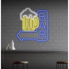Biz Bu İşin Keyif Kısmındayız Bar Yazılı ve Şekilli Neon Tabela