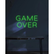 Biz Bu İşin Keyif Kısmındayız Game Over Yazılı Neon Tabela