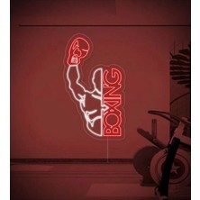 Biz Bu İşin Keyif Kısmındayız Boxıng Yazılı ve Şekilli Neon Tabela