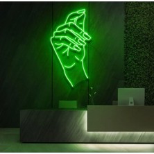 Biz Bu İşin Keyif Kısmındayız El Figürlü Neon Tabela