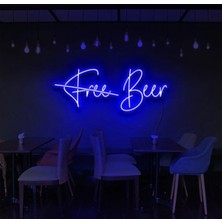 Biz Bu İşin Keyif Kısmındayız Free Beer Yazılı Neon Tabela