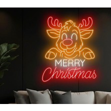 Biz Bu İşin Keyif Kısmındayız Merry Christmas Yazılı Yılbaşı Temalı Neon Tabela