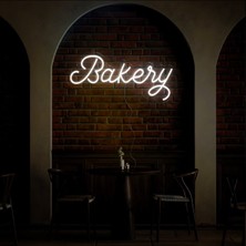 Biz Bu İşin Keyif Kısmındayız Bakery Yazılı Neon Tabela