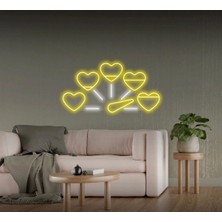 Biz Bu İşin Keyif Kısmındayız Kalpli Hız Göstergesi Şekilli Neon Tabela