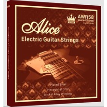 Alice AWR58-L Elektro Gitar Teli (10-46 Light) | Özel Alaşımlı Nikel Kaplama Parlak Tizler ve Tok Alt Frekanslar
