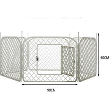 Xmpdby Strong Plastik Köpek Oyun Bahçesi Çiti 6 Panel 90X60CM
