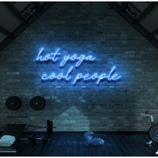 Biz Bu İşin Keyif Kısmındayız Hot Yoga Cool People Yazılı Neon Tabela