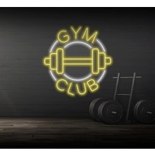 Biz Bu İşin Keyif Kısmındayız Gym Club Yazılı ve Şekilli Neon Tabela