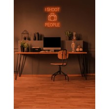 Biz Bu İşin Keyif Kısmındayız I Shoot People Yazılı ve Şekilli Neon Tabela