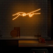 Biz Bu İşin Keyif Kısmındayız Hand Of God Figürlü Neon Tabela