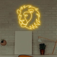 Biz Bu İşin Keyif Kısmındayız Aslan Figürlü Neon Tabela