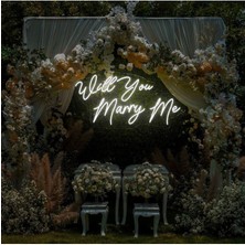 Biz Bu İşin Keyif Kısmındayız Will You Marry Me Yazılı Neon Tabela