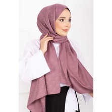 ECN İkonik Desen Jakar Şal Serisi Pudra