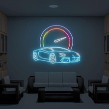 Biz Bu İşin Keyif Kısmındayız Rent A Carlara Özel Araba Figürlü Neon Tabela