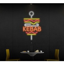 Biz Bu İşin Keyif Kısmındayız Kebab Yazılı ve Şekilli Neon Tabela