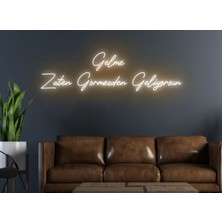 Biz Bu İşin Keyif Kısmındayız Gelme Zaten Görmezden Geliyorsun Yazılı Neon Tanela