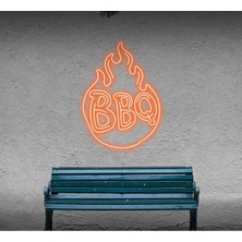 Biz Bu İşin Keyif Kısmındayız Bbq Yazılı ve Şekilli Neon Tabela